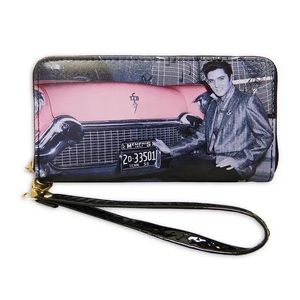 Pink Cadillac black Elvis Presley wallet